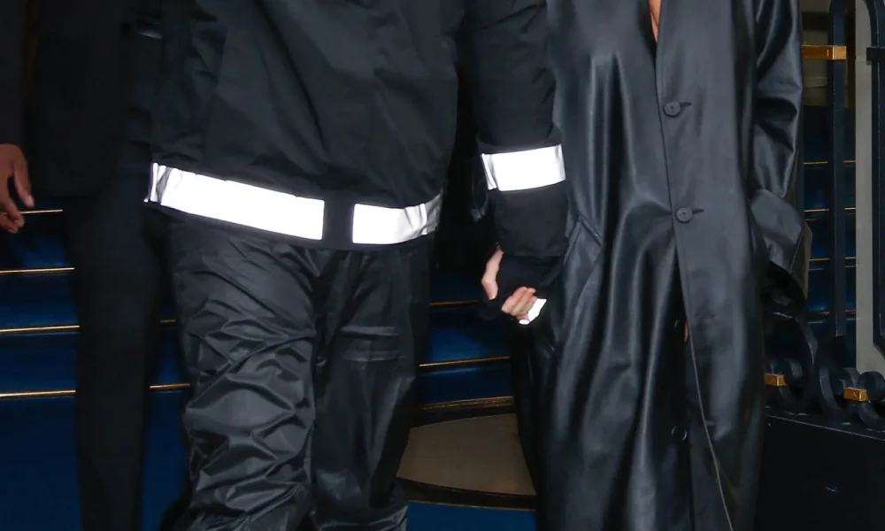 Kanye West and Bianca Censori leave their hotel hand in hand in Paris