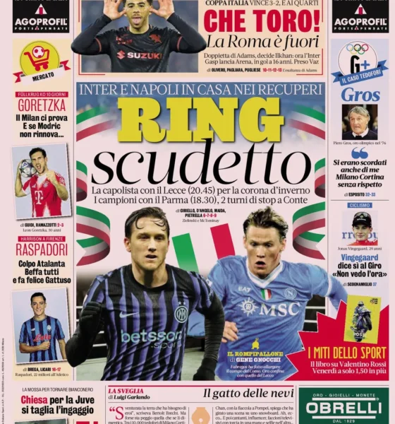 Today's Papers - Step on Scudetto, Torino shock AS Roma