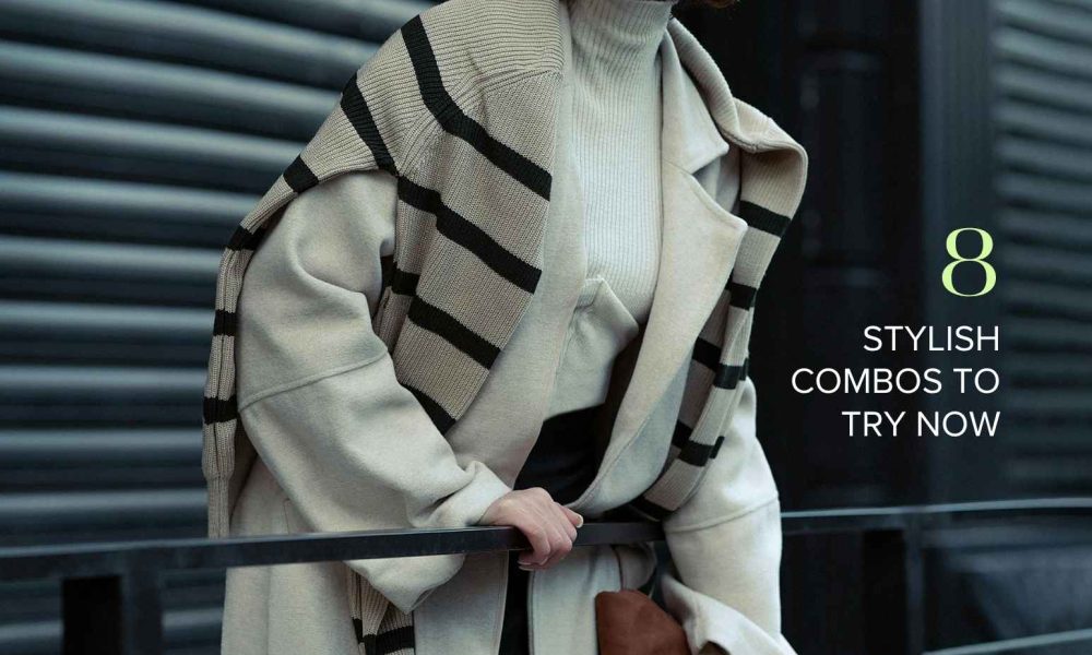 Woman wearing layered outfit outside