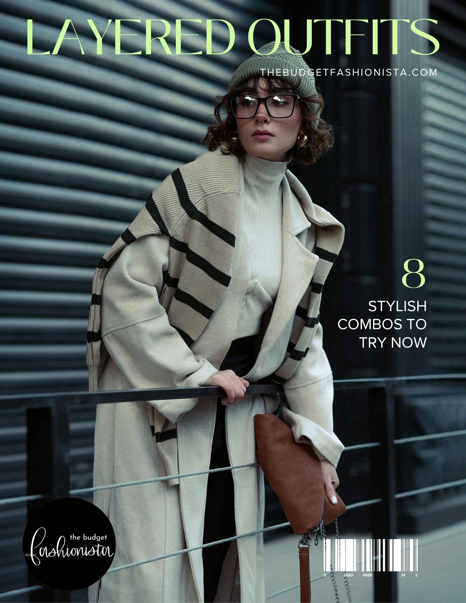 Woman wearing layered outfit outside