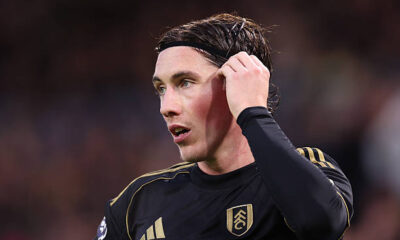 Harry Wilson of Fulham looks on during the Premier League match between Leeds United and Fulham at Elland Road on January 17, 2026 in Leeds, England.