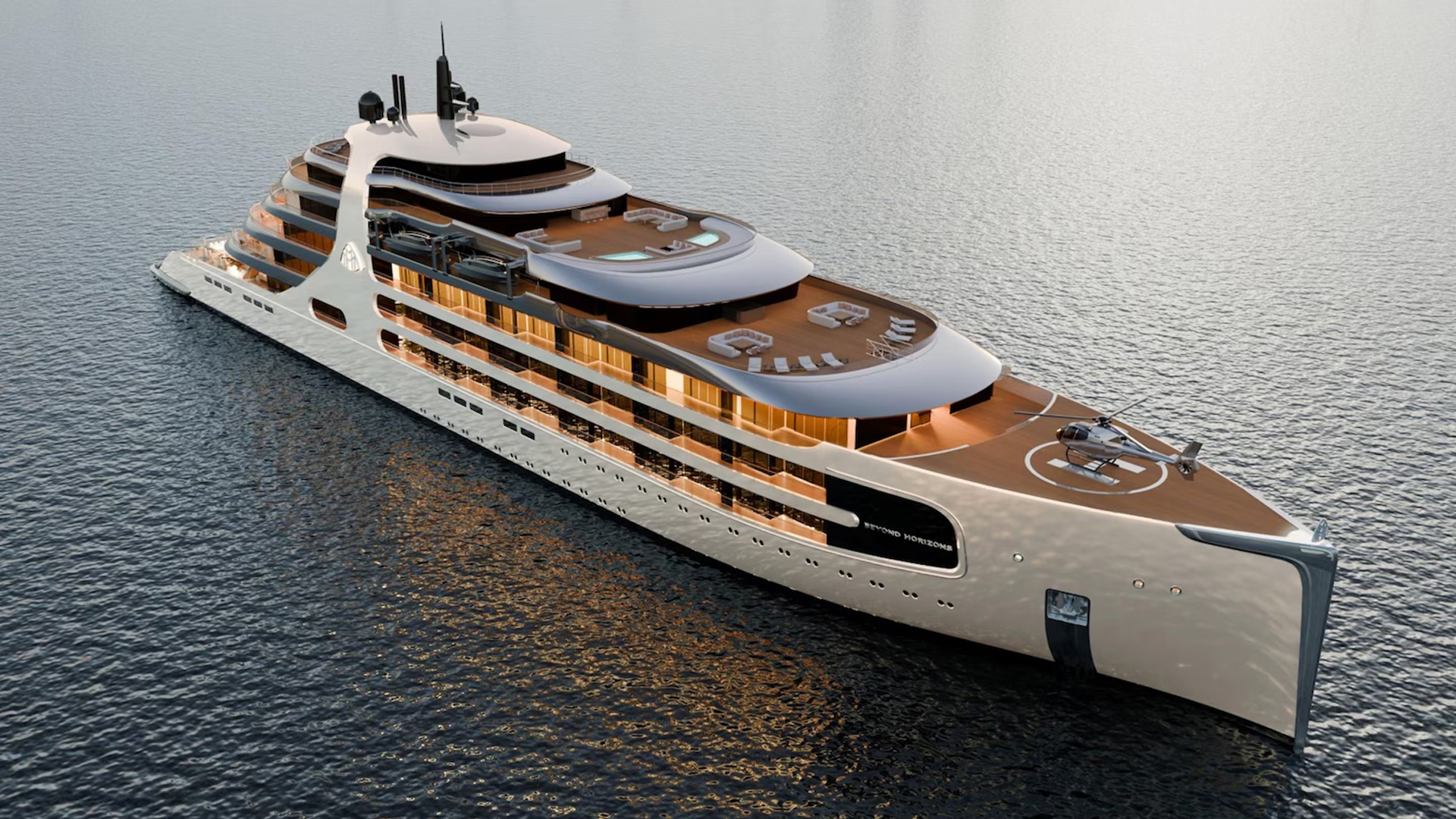 Inside 500ft invite-only Mercedes Maybach Ocean Club superyacht with 30 balcony suites, infinity pool & posh beach club