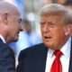 President Donald Trump shakes hands with FIFA president Gianni Infantino