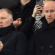 Paul Scholes and Nicky Butt watching Manchester City v Salford City