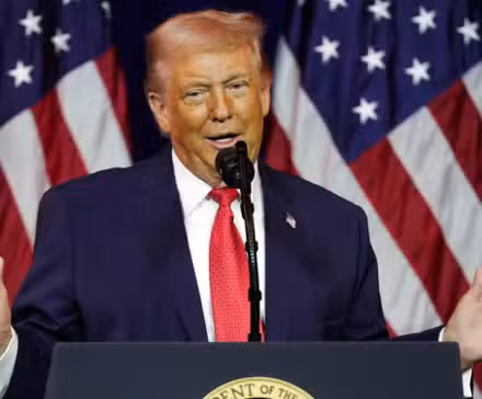 Donald Trump on stage