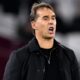 West Ham United head coach Julen Lopetegui on the touchline