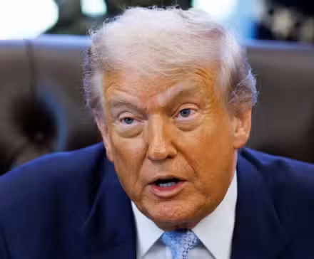 US President Donald Trump speaking at the White House.