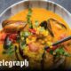 Indian-spiced mussel, coconut and lentil soup