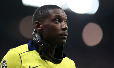 NEWCASTLE UPON TYNE, ENGLAND - DECEMBER 02: Randal Kolo Muani of Tottenham Hotspur looks on during the Premier League match between Newcastle United and Tottenham Hotspur at St James' Park on December 02, 2025 in Newcastle upon Tyne, England. (Photo by George Wood/Getty Images)
