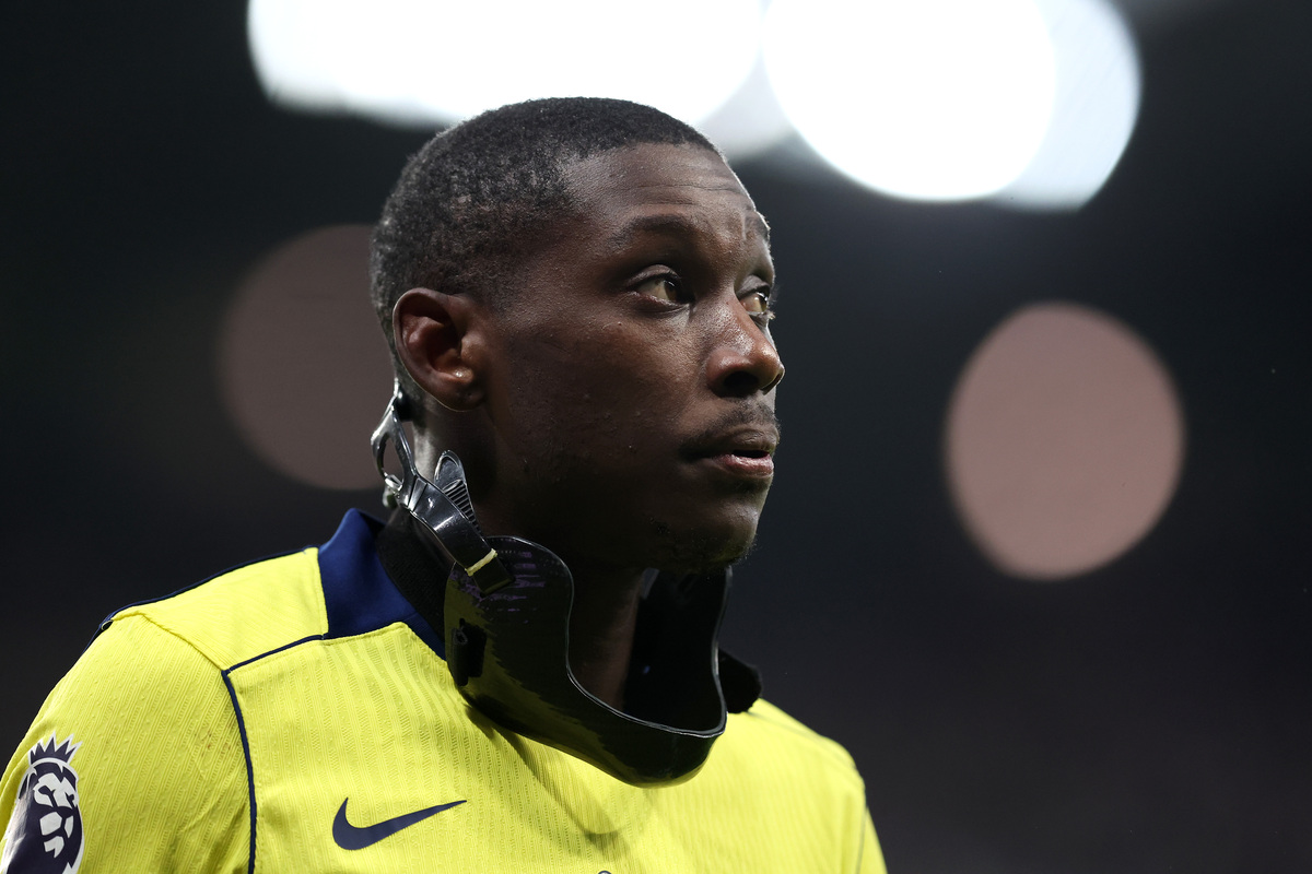 NEWCASTLE UPON TYNE, ENGLAND - DECEMBER 02: Randal Kolo Muani of Tottenham Hotspur looks on during the Premier League match between Newcastle United and Tottenham Hotspur at St James' Park on December 02, 2025 in Newcastle upon Tyne, England. (Photo by George Wood/Getty Images)