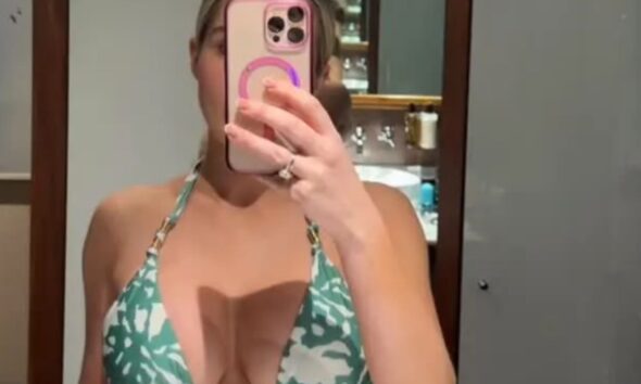 Helen Flanagan shows off incredible figure in plunging bikini amid feud with ex Scott Sinclair