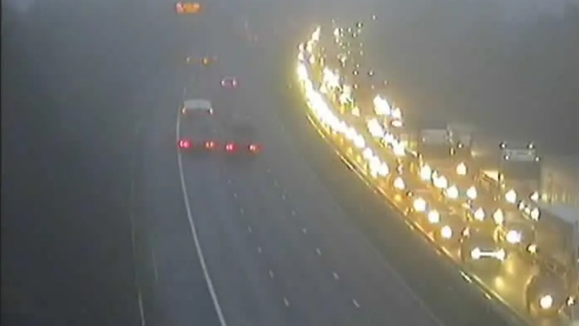 M1 closed by airport after cattle truck crash & M56 ground to halt by oil spill as drivers hit with 90-minute delays