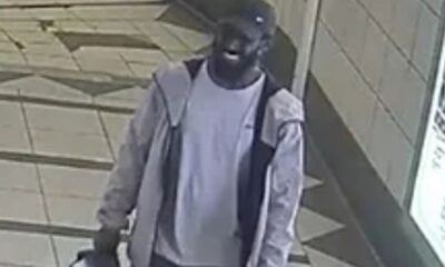 Chilling moment predator who sexually assaulted four women GRINS as he skulks through train station hunting for victims