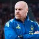 Nottingham Forest manager Sean Dyche looks on