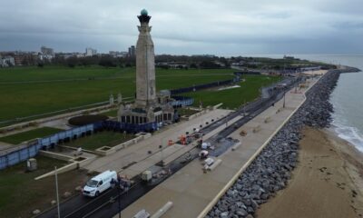 Work is continuing apace to create the new road in front of Southsea Common