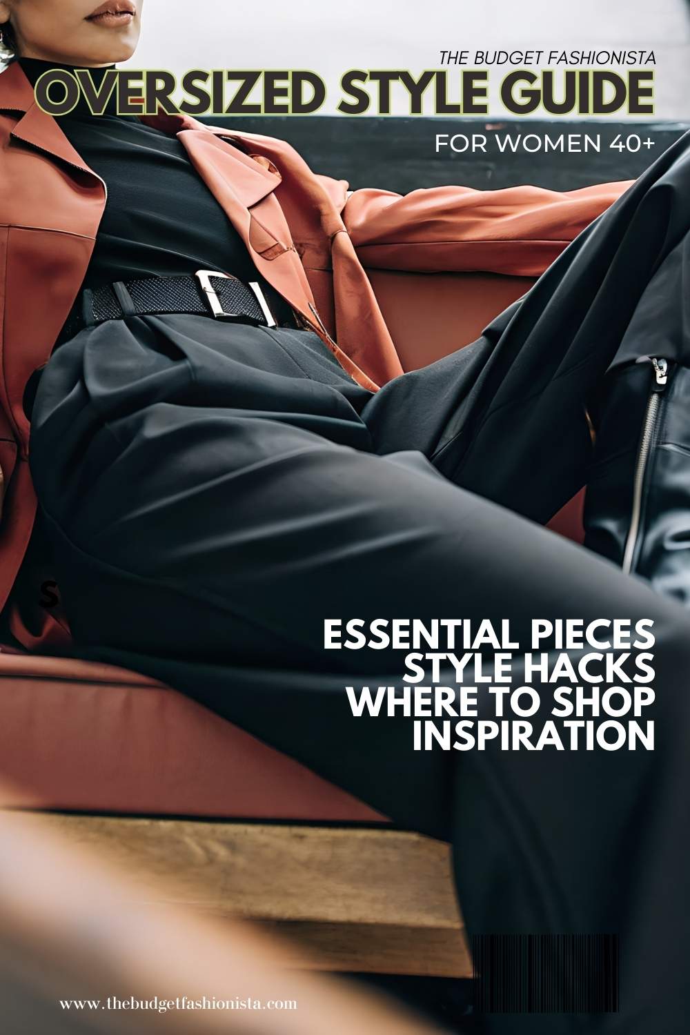 Mature woman wearing oversized style trend