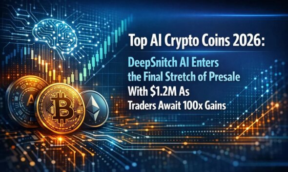 Top AI Crypto Coins 2026: New Ethereum Wallets Record a Massive Uptick, DeepSnitch AI Enters the Final Stretch of Presale With $1.2M As Traders Await 100x Gains