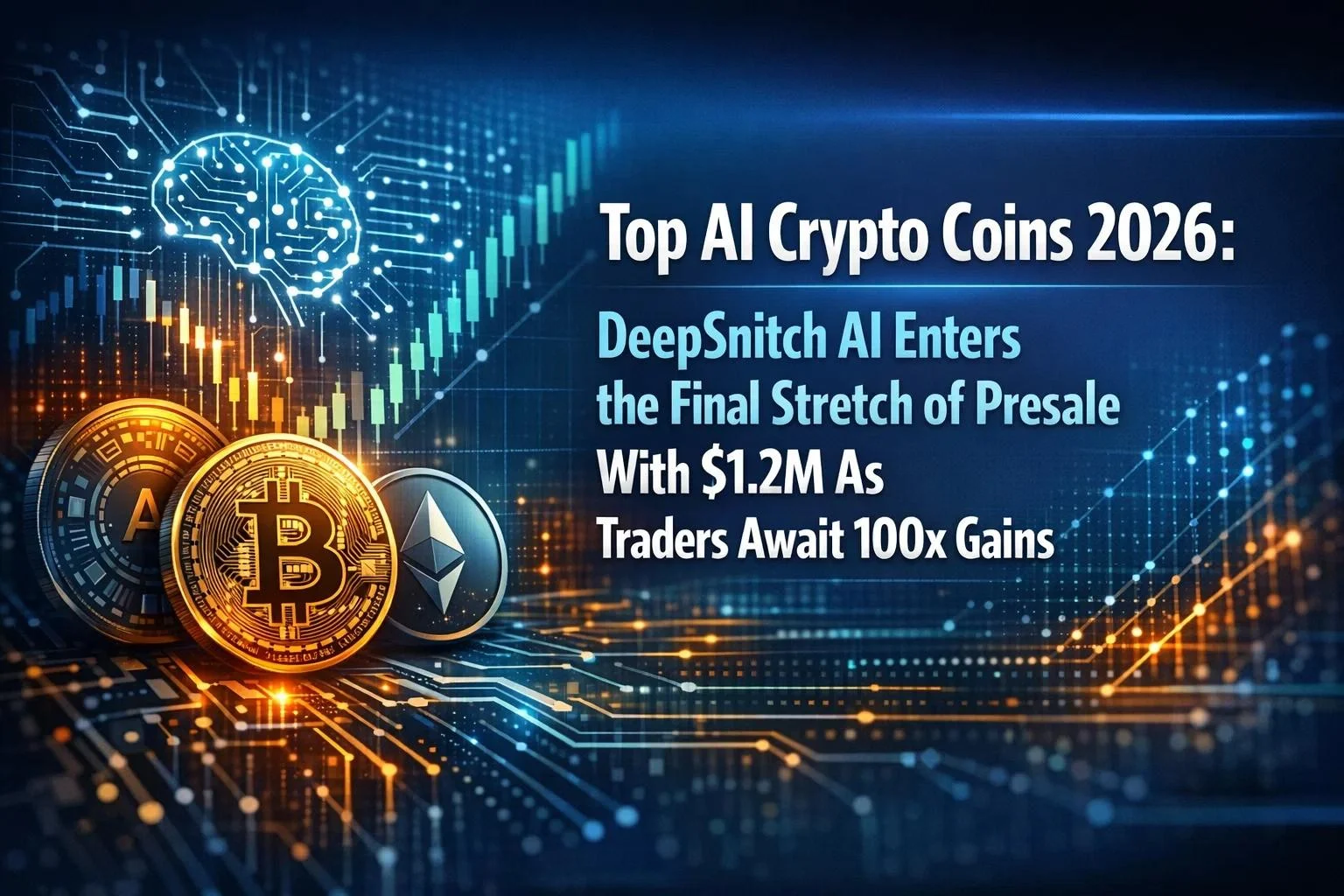 Top AI Crypto Coins 2026: New Ethereum Wallets Record a Massive Uptick, DeepSnitch AI Enters the Final Stretch of Presale With $1.2M As Traders Await 100x Gains