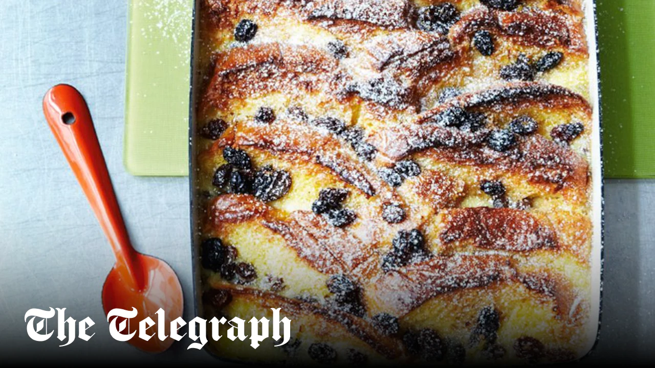 Raisin and Marsala bread and butter pudding recipe