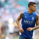 MIAMI GARDENS, FLORIDA - JUNE 18: Joao Cancelo #20 of Al Hilal warms up prior to the FIFA Club World Cup 2025 group H match between Real Madrid CF and Al Hilal at Hard Rock Stadium on June 18, 2025 in Miami Gardens, Florida. (Photo by Megan Briggs/Getty Images) (Inter links)