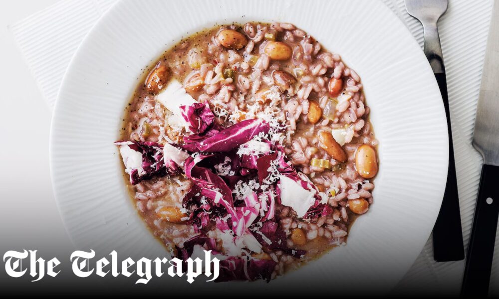 Borlotti bean, radicchio and red wine risotto recipe