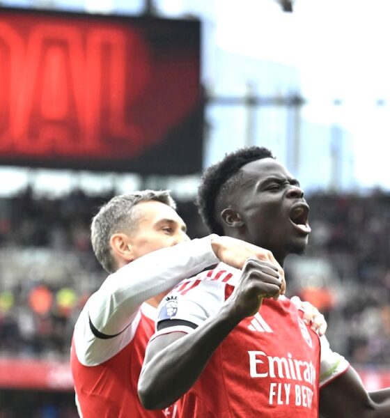 Arsenal 2-0 West Ham: Rice and Saka send Gunners top