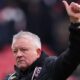 Sheffield United manager Chris Wilder reacts after the match