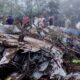 The wreckage of the plane crash in Colombia. Pic: Notiplaya via Reuters