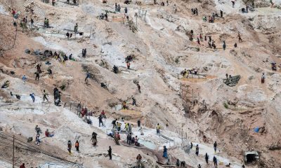 Miners work at the D4 Gakombe coltan mining quarry in Rubaya, Democratic Republic of Congo, in May last year. Pic: Associated Press