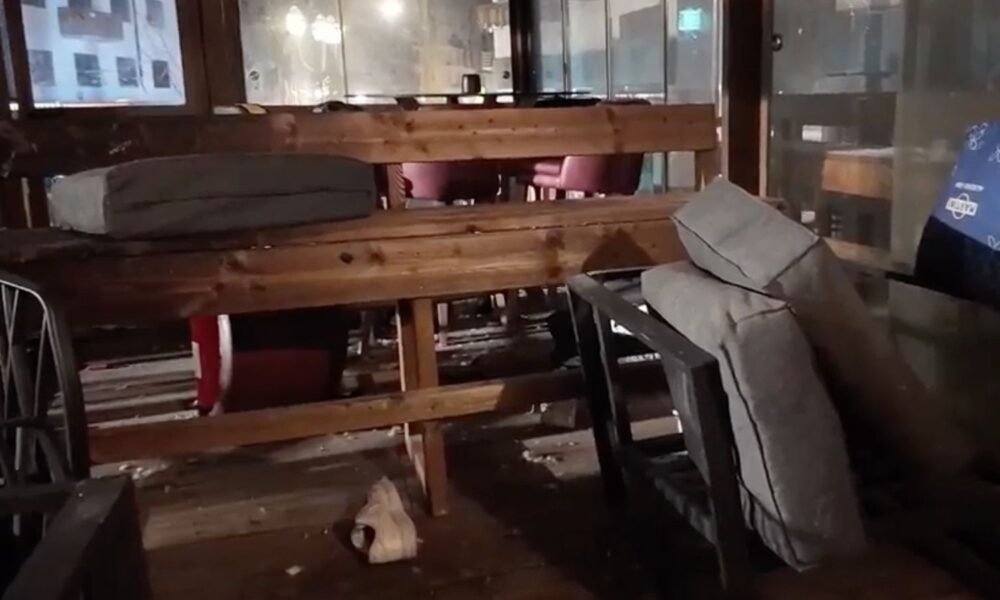 The interior of the bar where the fire broke out. Pic: AP