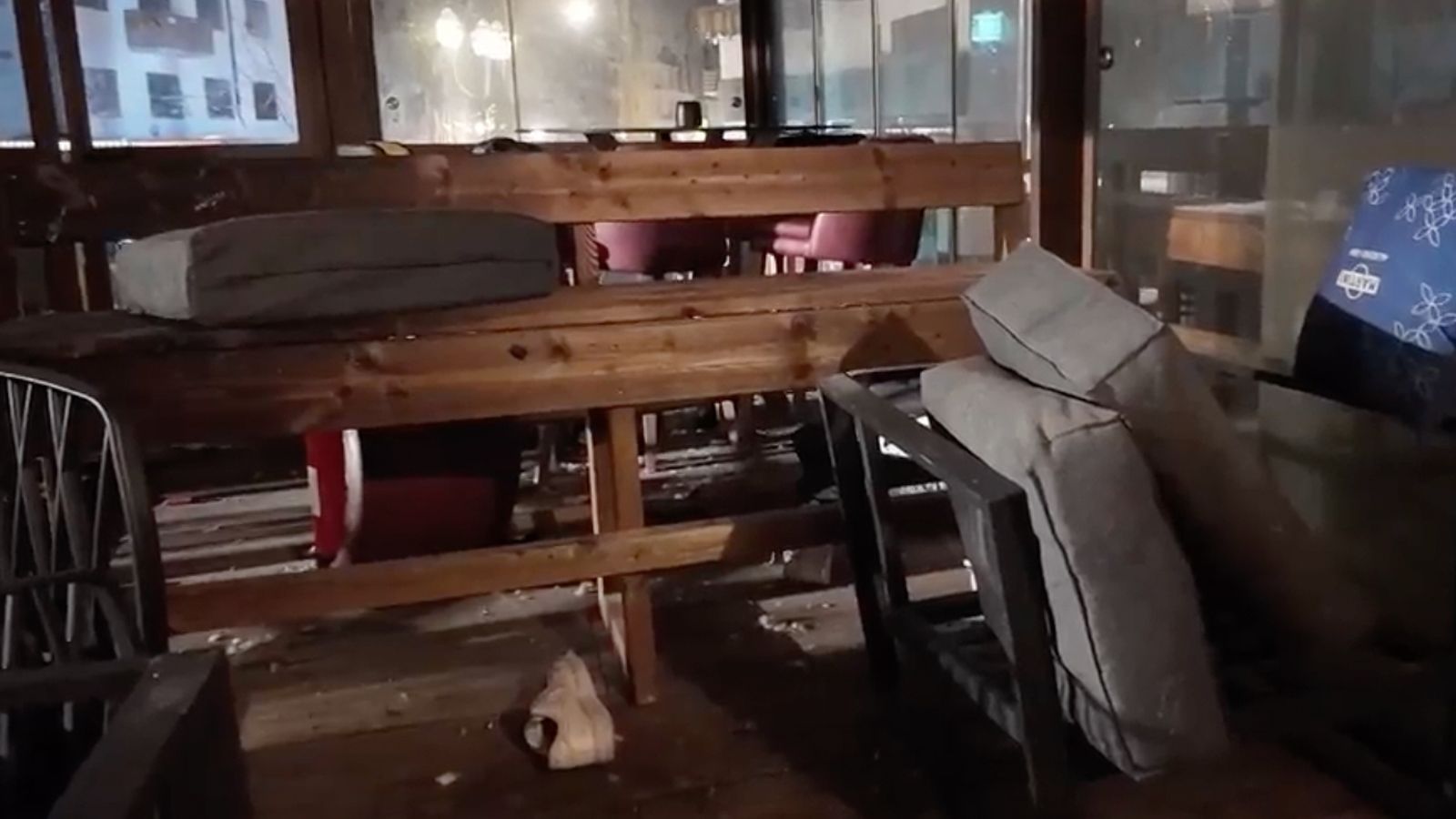 The interior of the bar where the fire broke out. Pic: AP