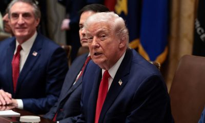 Donald Trump hosts a cabinet meeting. Pic: Reuters