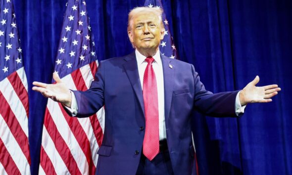 Mr Trump criticised the Republicans who supported a resolution to limit his war powers.. Pic: Reuters