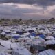 A tent camp for displaced Palestinians stretches across the Zeitoun neighbourhood of Gaza City. Pic: AP