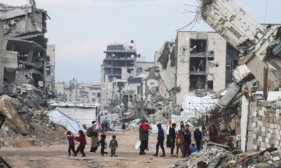 After two years of war, large parts of Gaza remain in ruins. Pic: AP