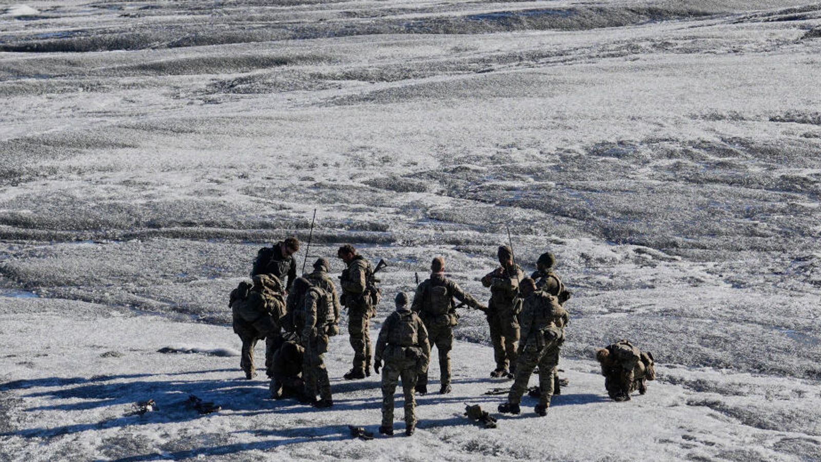 Danish military forces participate in an exercise with NATO troops in Greenland. File pic: AP