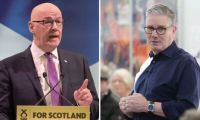 John Swinney and Sir Keir Starmer. Pic: PA