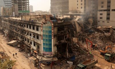 The remains of the Gul Plaza shopping centre. Pic: Reuters