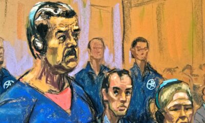 Nicolas Maduro and his wife Cilia Flores attend their arraignment. Pic: Reuters