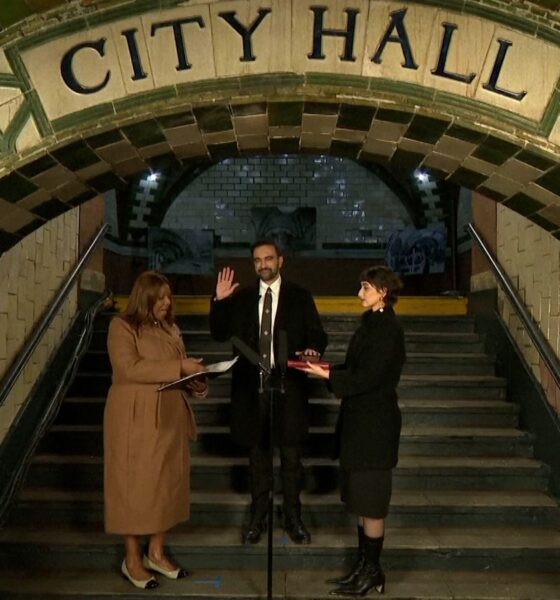 Zohran Mamdani was sworn in as New York City mayor in the early hours of New Years Day at a historic subway station in Manhattan. Pic: New York City Mayor's Office