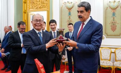 Hours before his capture, Nicolas Maduro was hosting a Chinese delegation. Pic: Nicolas Maduro/Facebook