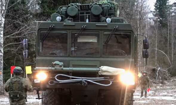 Russia's Oreshnik missile system during training in Belarus. Pic: AP