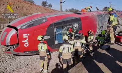 Emergency services remain at the scene. Pic: AP