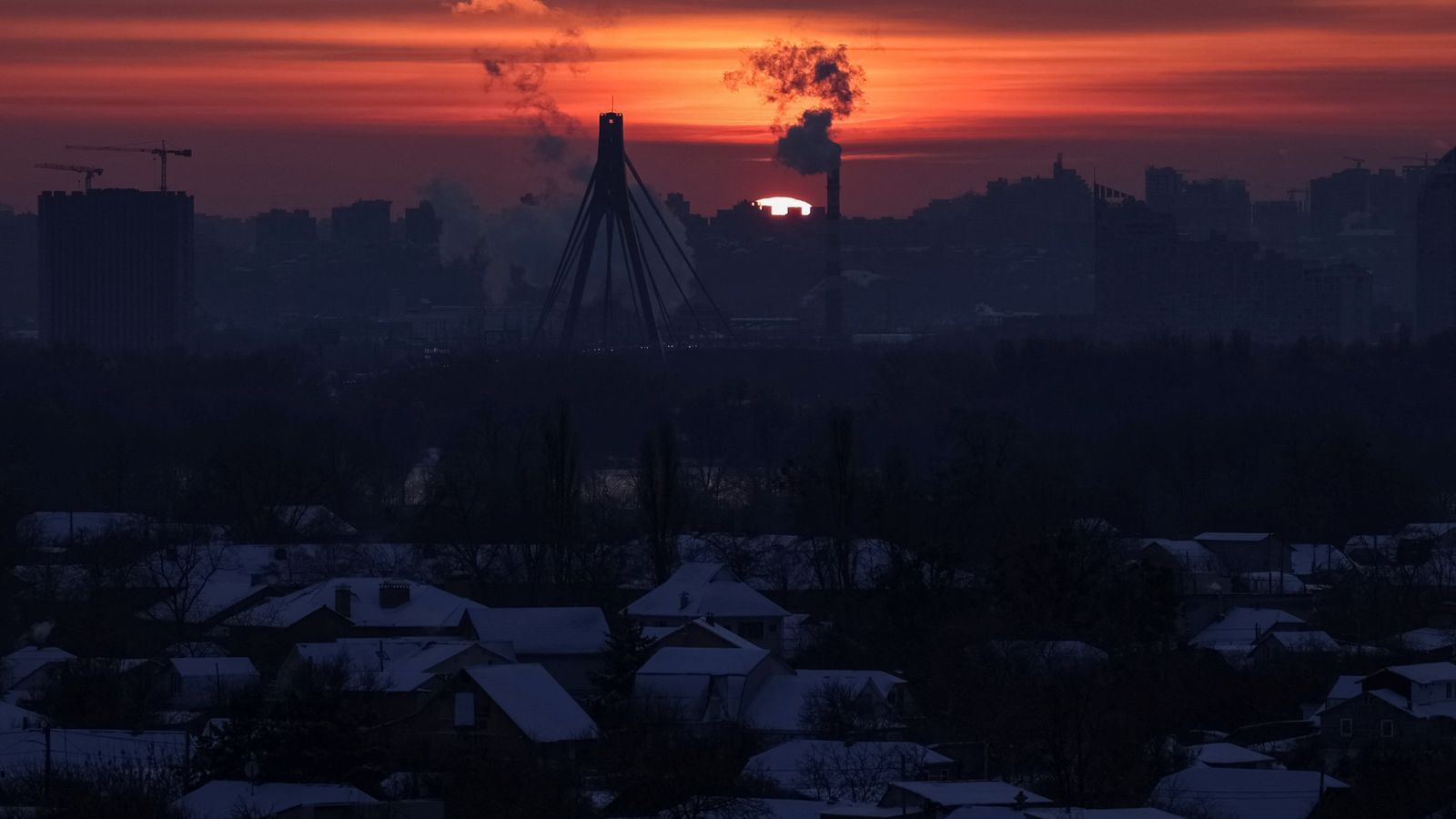 Flats were left without power as temperatures plummeted. Pic: Reuters