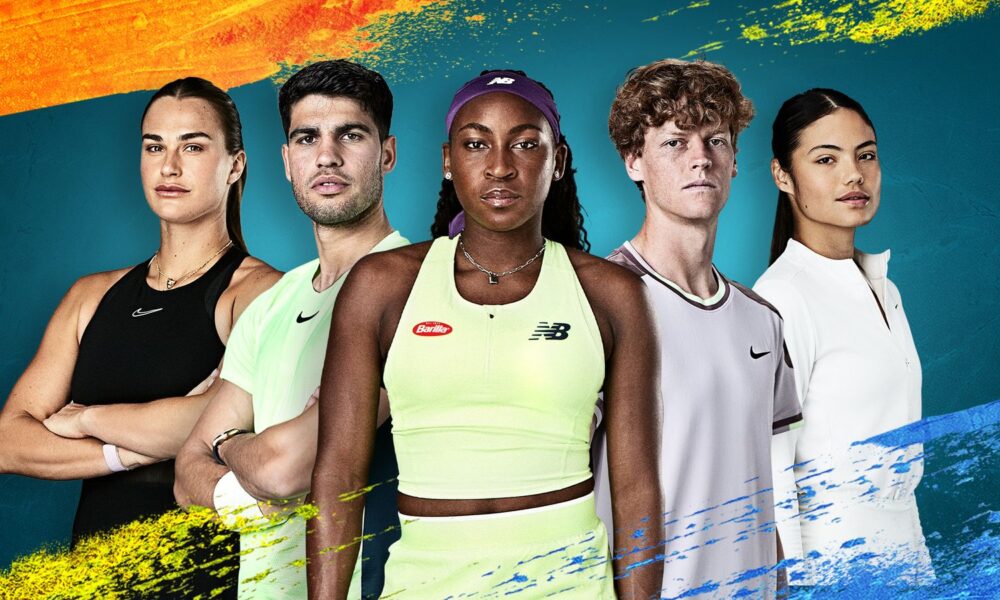 Carlos Alcaraz, Coco Gauff, Aryna Sabalenka, Jannik Sinner and Emma Raducanu - US Open Tennis 2025