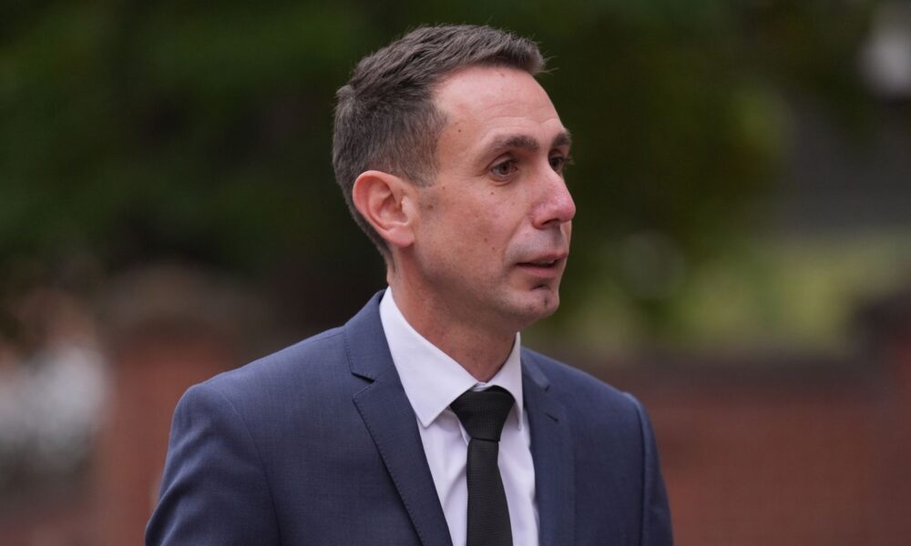 Former Premier League referee David Coote arrives at Nottingham Crown Court where he is charged with making an indecent image of a child