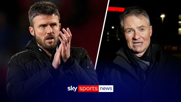 Middlesbrough manager Michael Carrick acknowledges the crowd at the final whistle after the Sky Bet Championship match at Ewood Park, Blackburn.
