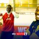 Idris Elba has Eze in hysterics as he shows off penalty technique and 'unique' celebs!