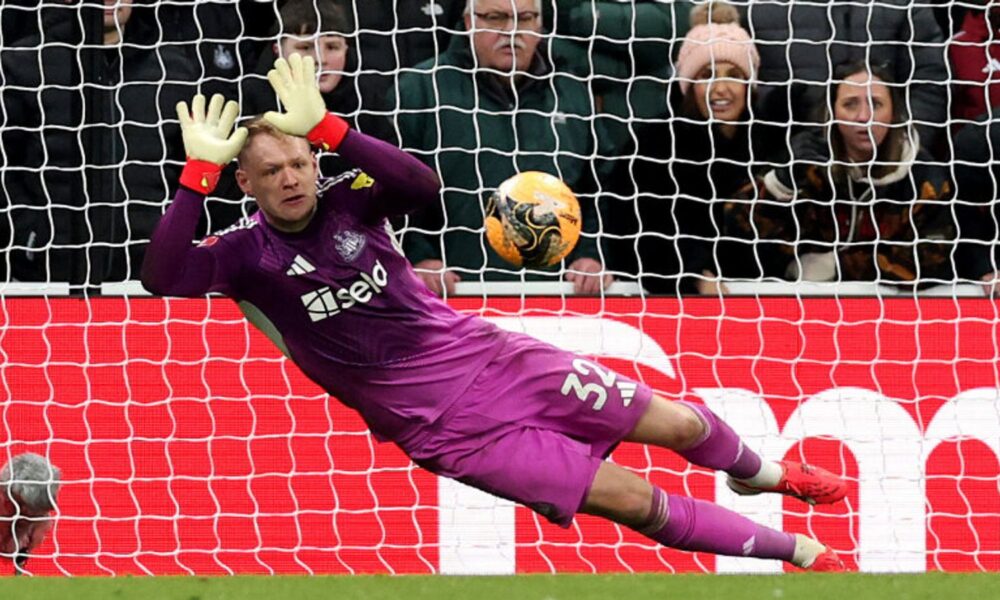 Aaron Ramsdale saves Alex Jimenez's penalty