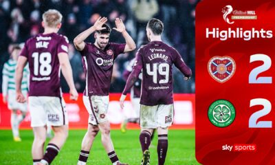 Hearts come from behind twice to draw 2-2 with Celtic in thrilling encounter